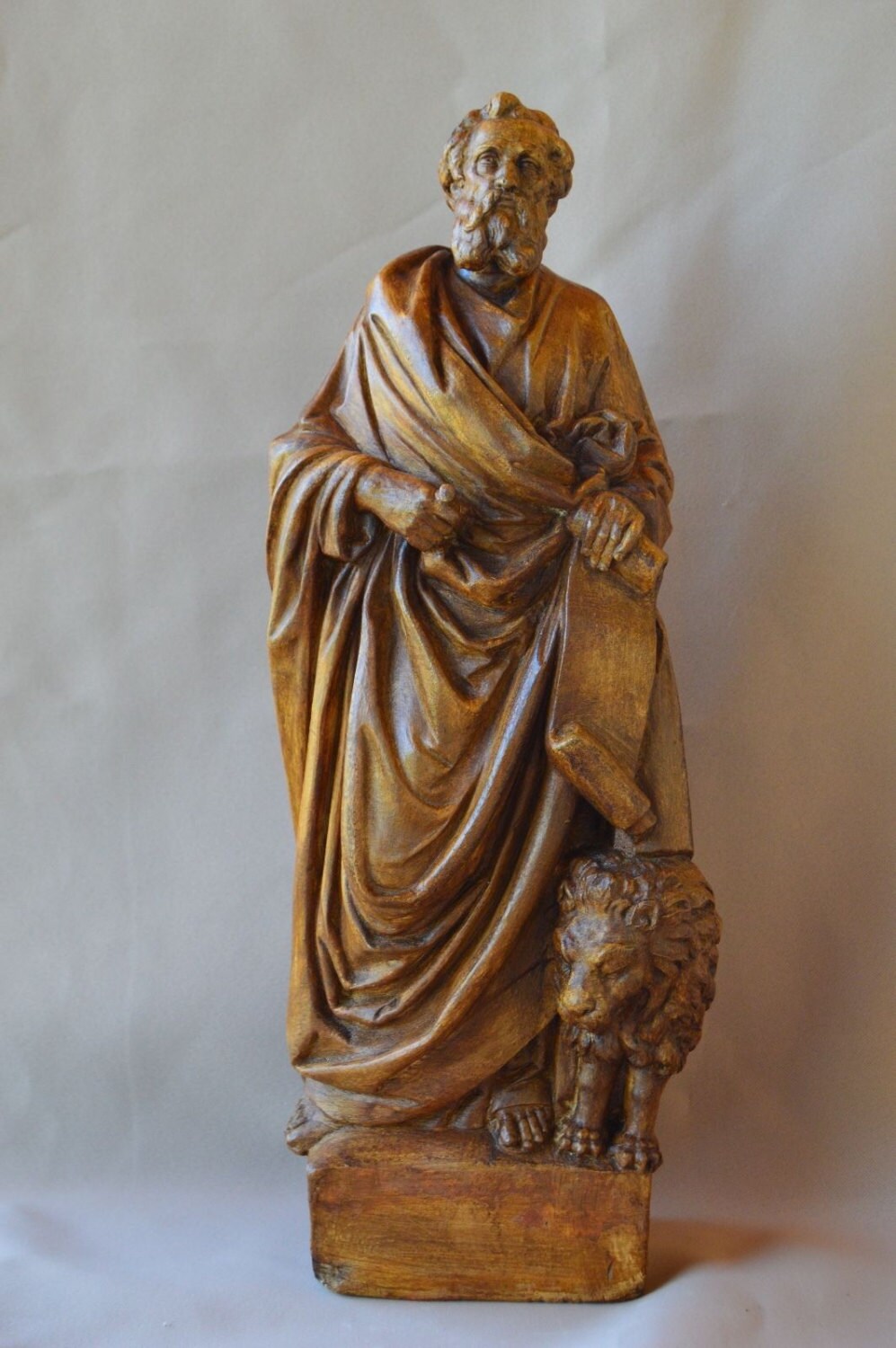 Marque de Saint Marc Évangéliste Aigle - Français Statue Grand Mur Sculpture en Terre Cuite 18Th.c R