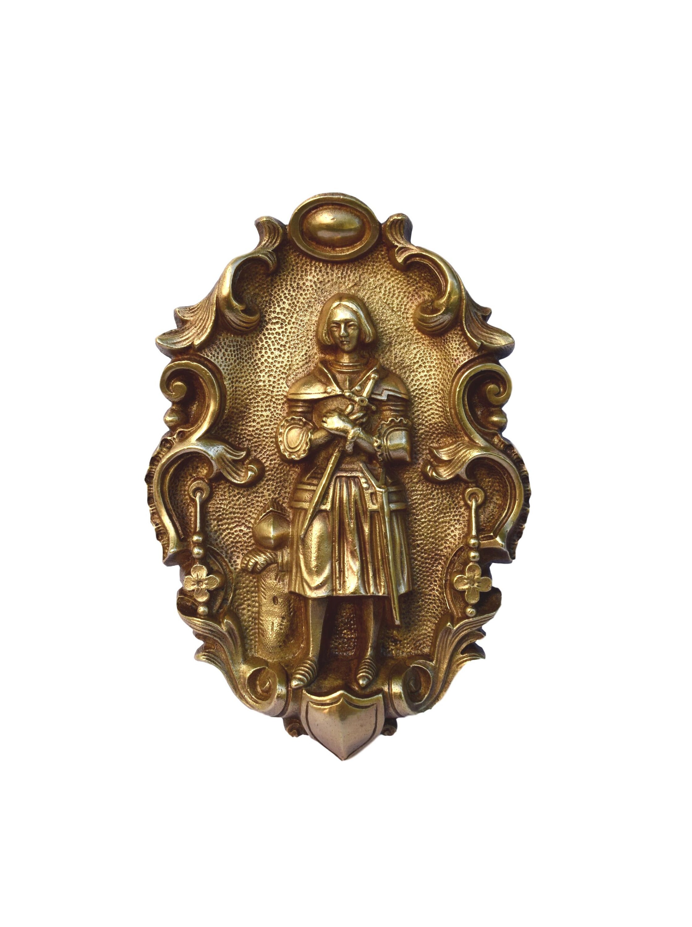 Plaque de Bronze Sainte Jeanne d'arc