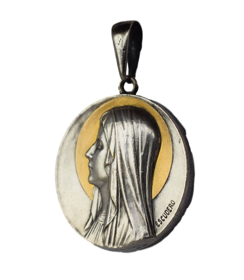 Médaille NotreDame de Lourdes Vierge Marie Français Etsy France Médaille NotreDame de Lourdes Vierge Marie Français Etsy France
