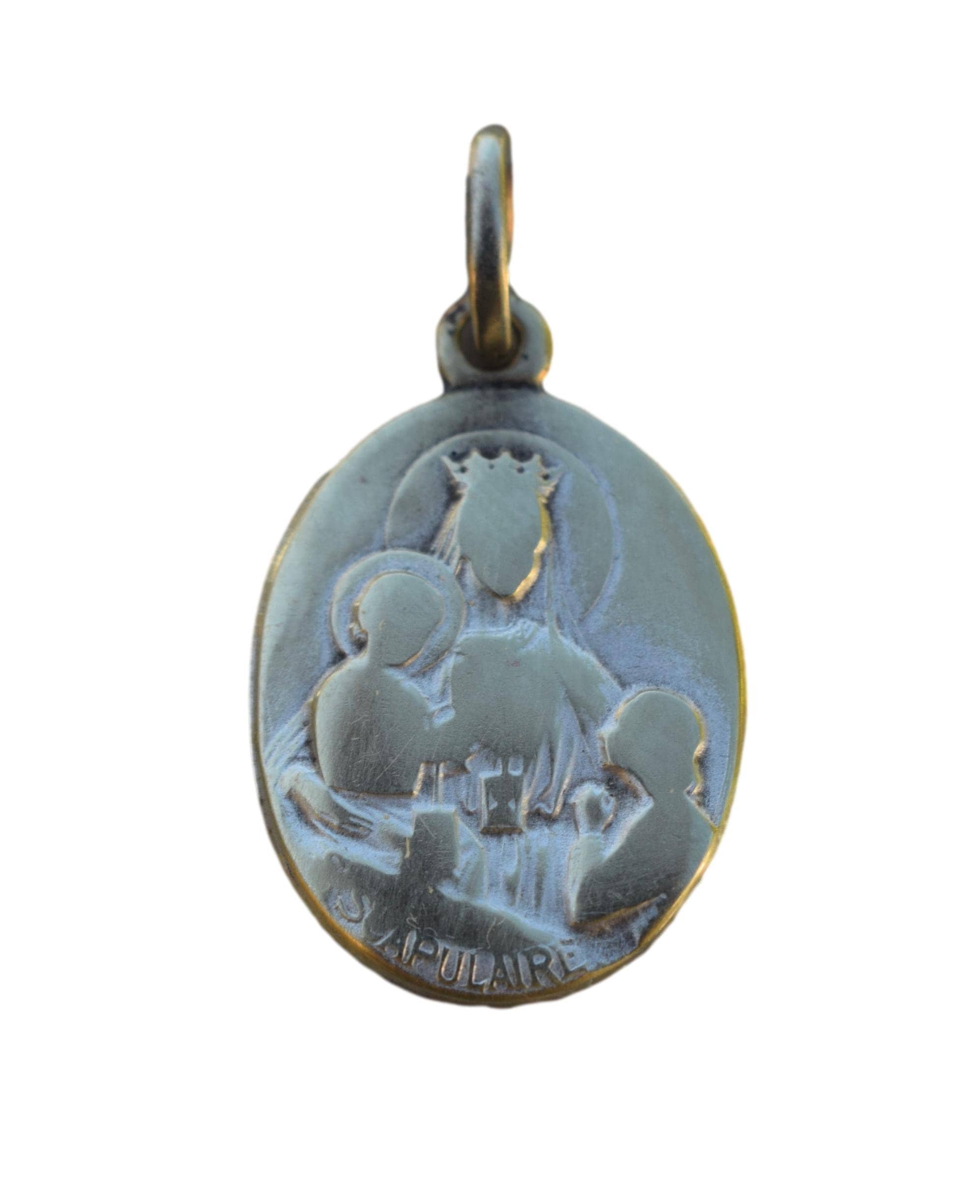 Notre-Dame Vierge Marie & Jésus Sacré-Cœur Médaille Scapulaire Indulgence