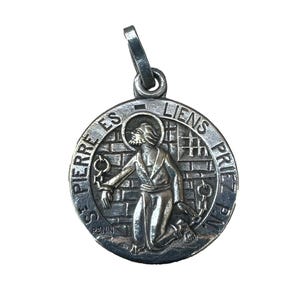 San Pedro Apóstol - Medalla religiosa francesa excepcional de PENIN - Colgante con dije