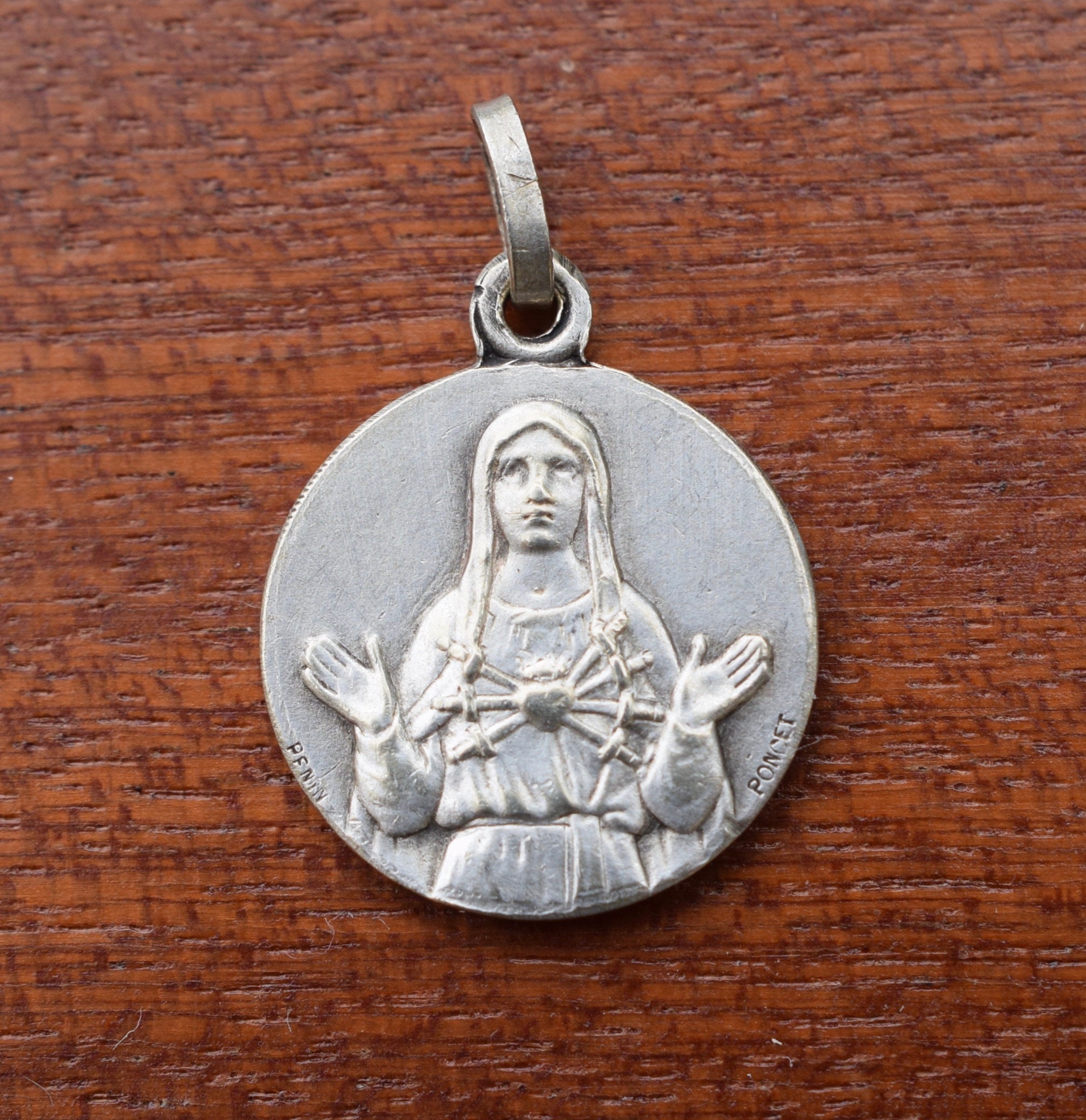 Mary Seven Sorrows, Médaille Père Antoine Chevrier Par Penin Poncet