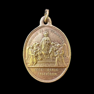 Antique First Communion French Medal 19th