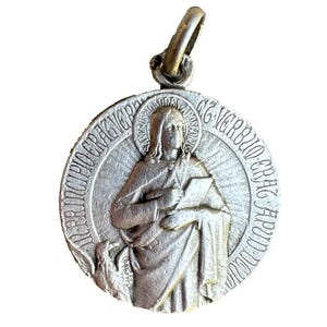 Saint John the Evangelist French Sterling Silver Medal  By Tricard