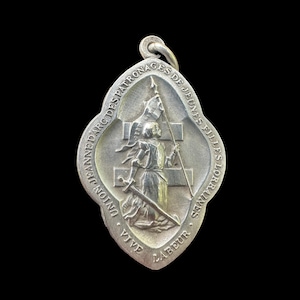 Saint Joan of Arc - Rare MELLERIO DITS MELLER Medal Pendant - Lorraine Girls Union - Religious Gift