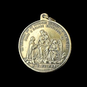 フランスのアンティークメダル: 聖母デュ・ピュイ、聖アンヌ、ドミニク - 1896