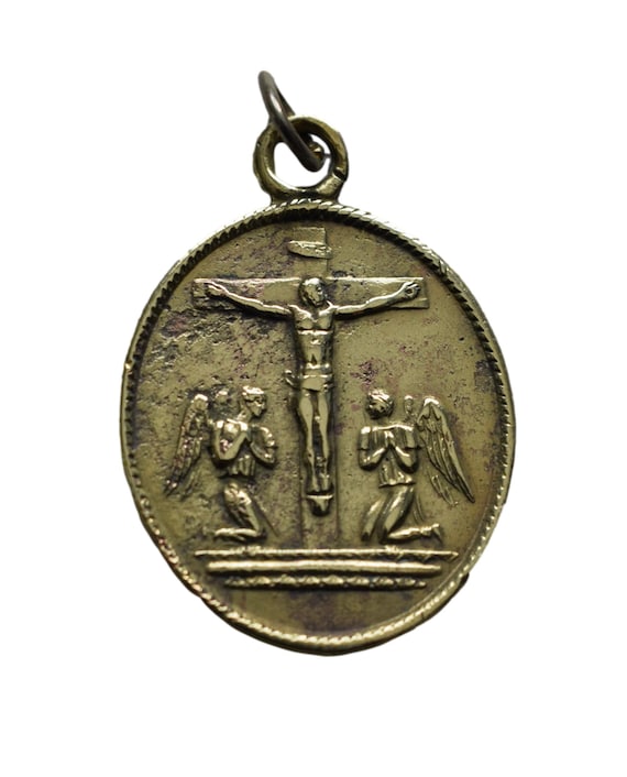 19th Jesus Crucifixion Our Lady of Fourvière Bronze  Medal