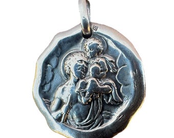 Saint Christopher Sterling Silver Medal: Patron Saint of Travelers