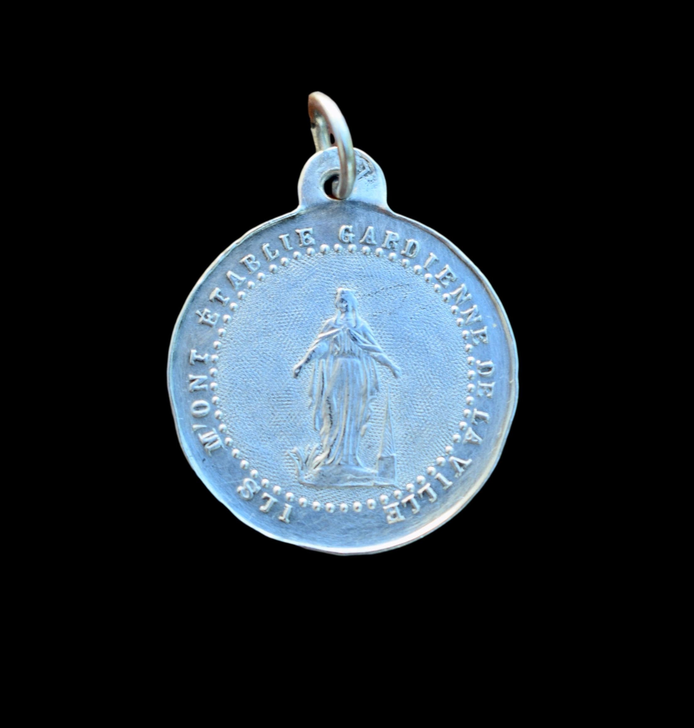 Notre-Dame de Fourvieres à Lyon Sterling Médaille d'argent 19E