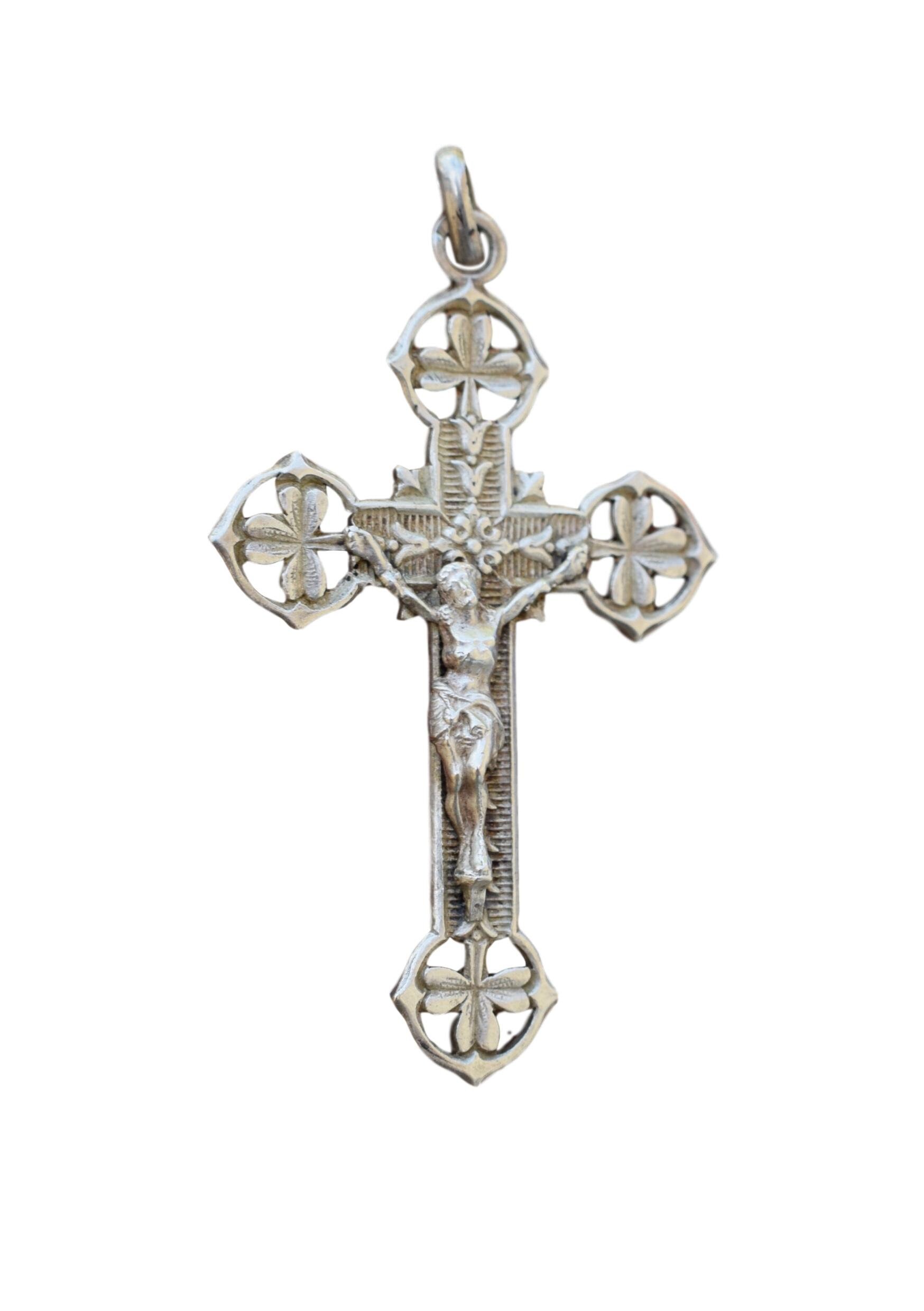 Croix d'argent Art Nouveau Sterling