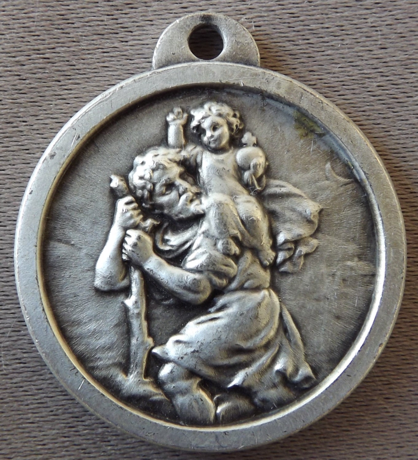 Médaille Saint-Christophe-Sainte-Rita Par Tschudin Patron Des Conducteurs et Voyageurs Causes Perdue