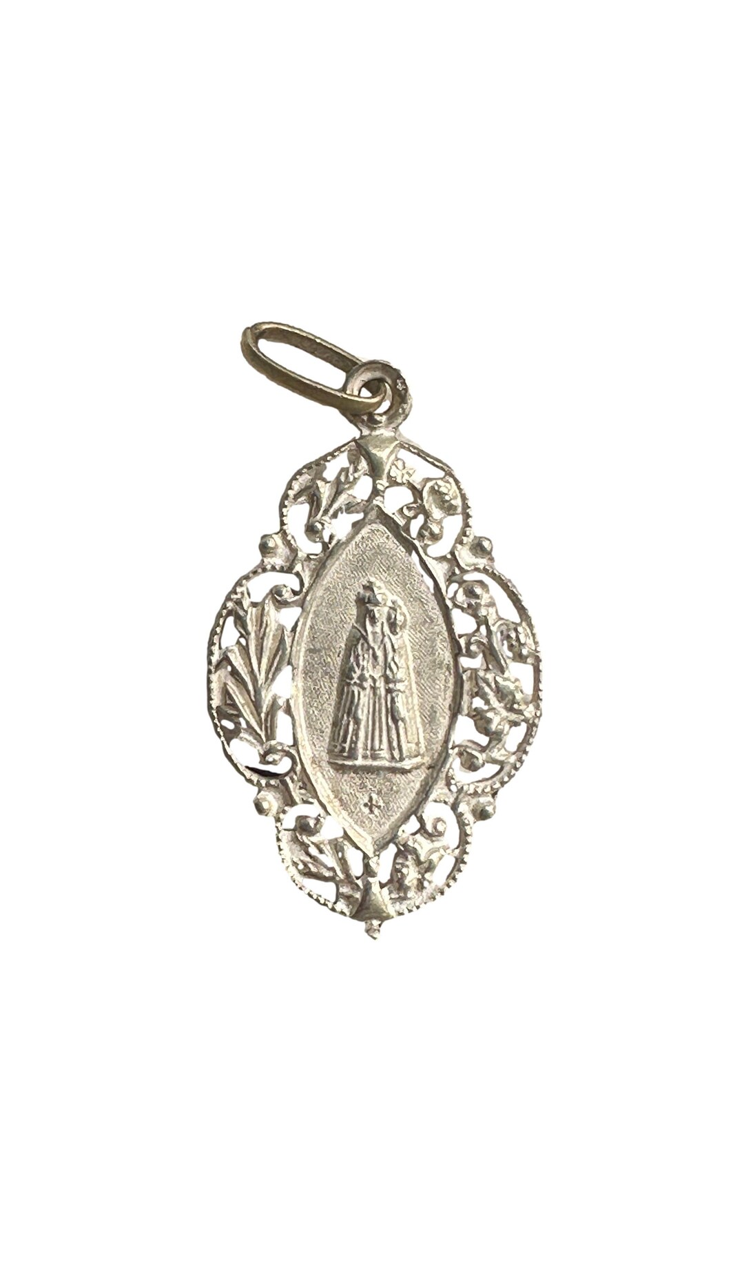 Our Lady of Chevremont Virgin Mary Sterling Silver Medal Pendant - Etsy
