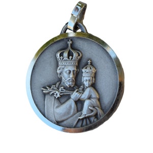 Saint Joseph D &#39;Allex and Young Jesus Crowned Medal