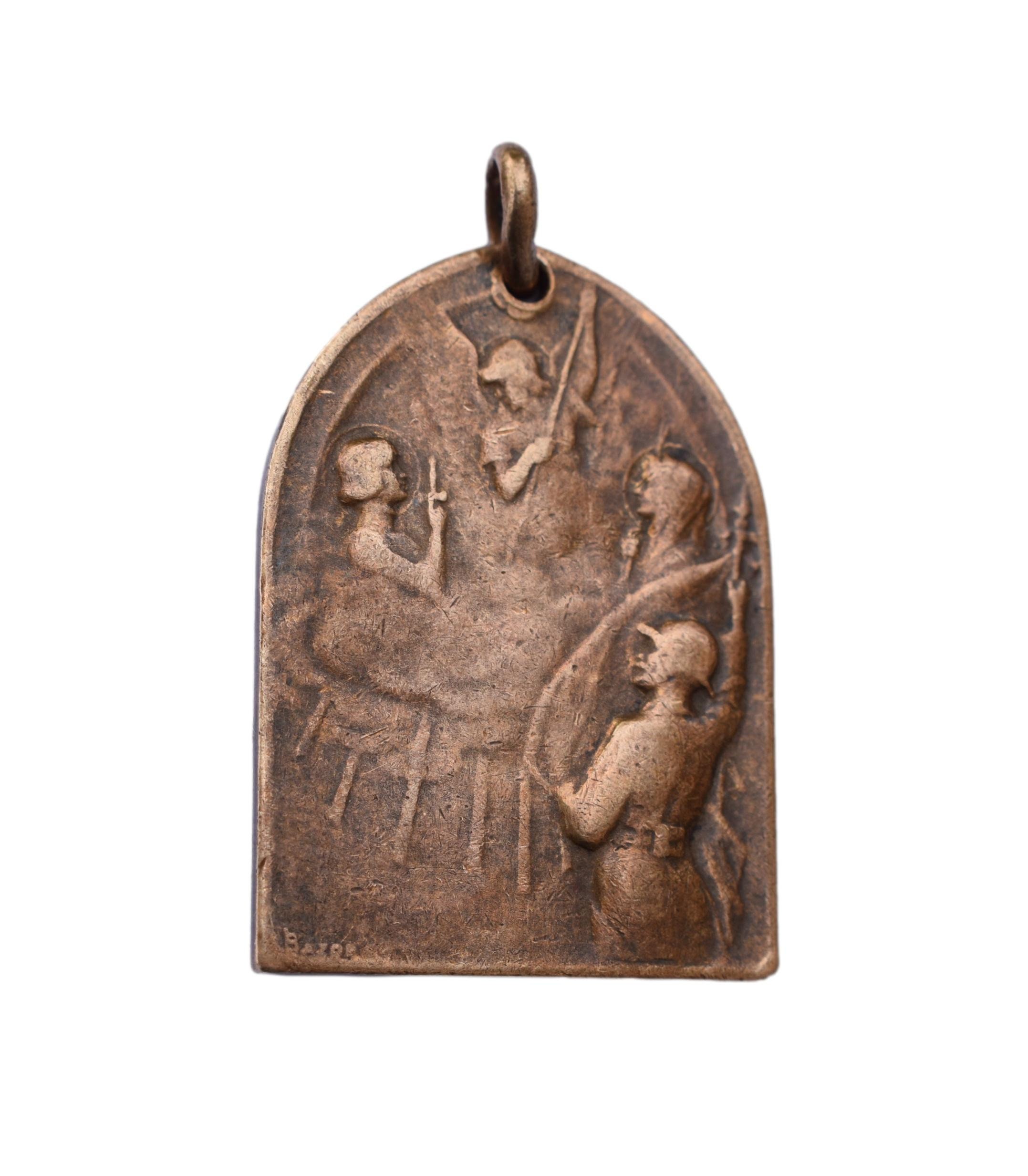 Sainte Jeanne d'arc, Michel Archange, Sacré-Cœur Jésus Médaille Religieuse Par Bazor - Première Guer