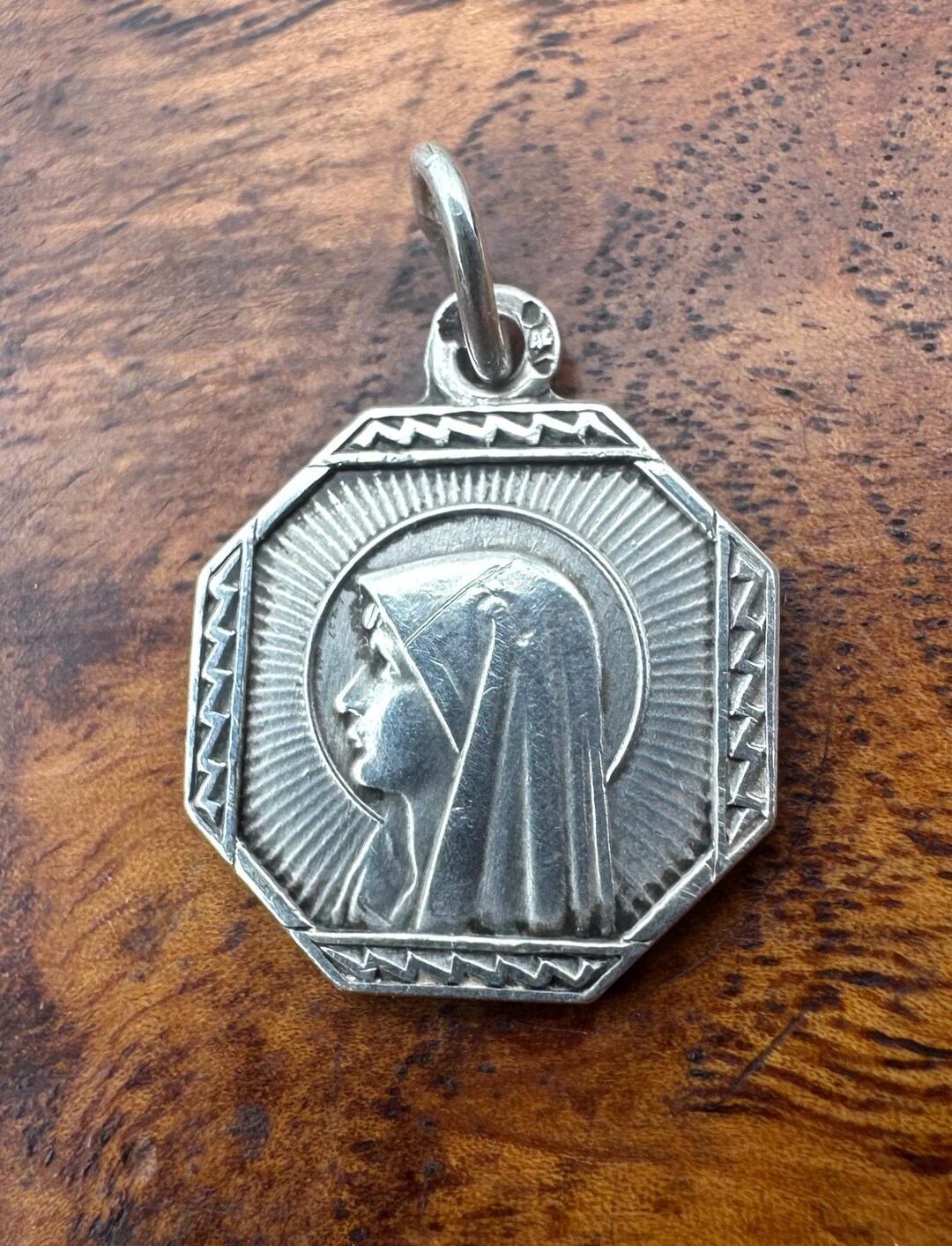 Antique French Virgin Mary Medal: Our Lady of Lourdes Portrait Charm - Etsy