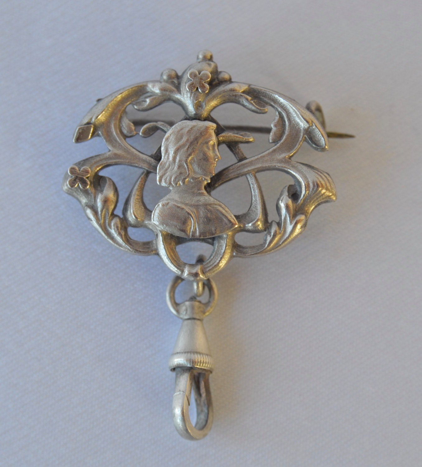 Saint Jeanne d'arc - Médaille Religieuse en Français Authentique Pendentif Breloque Broche Art Nouve