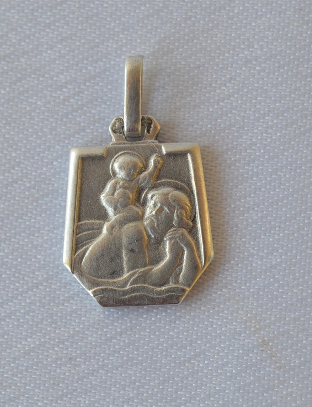 Saint-Christophe - Jésus Enfant Médaille Bébé Sterling Argent Patron Des Conducteurs et Voyageurs