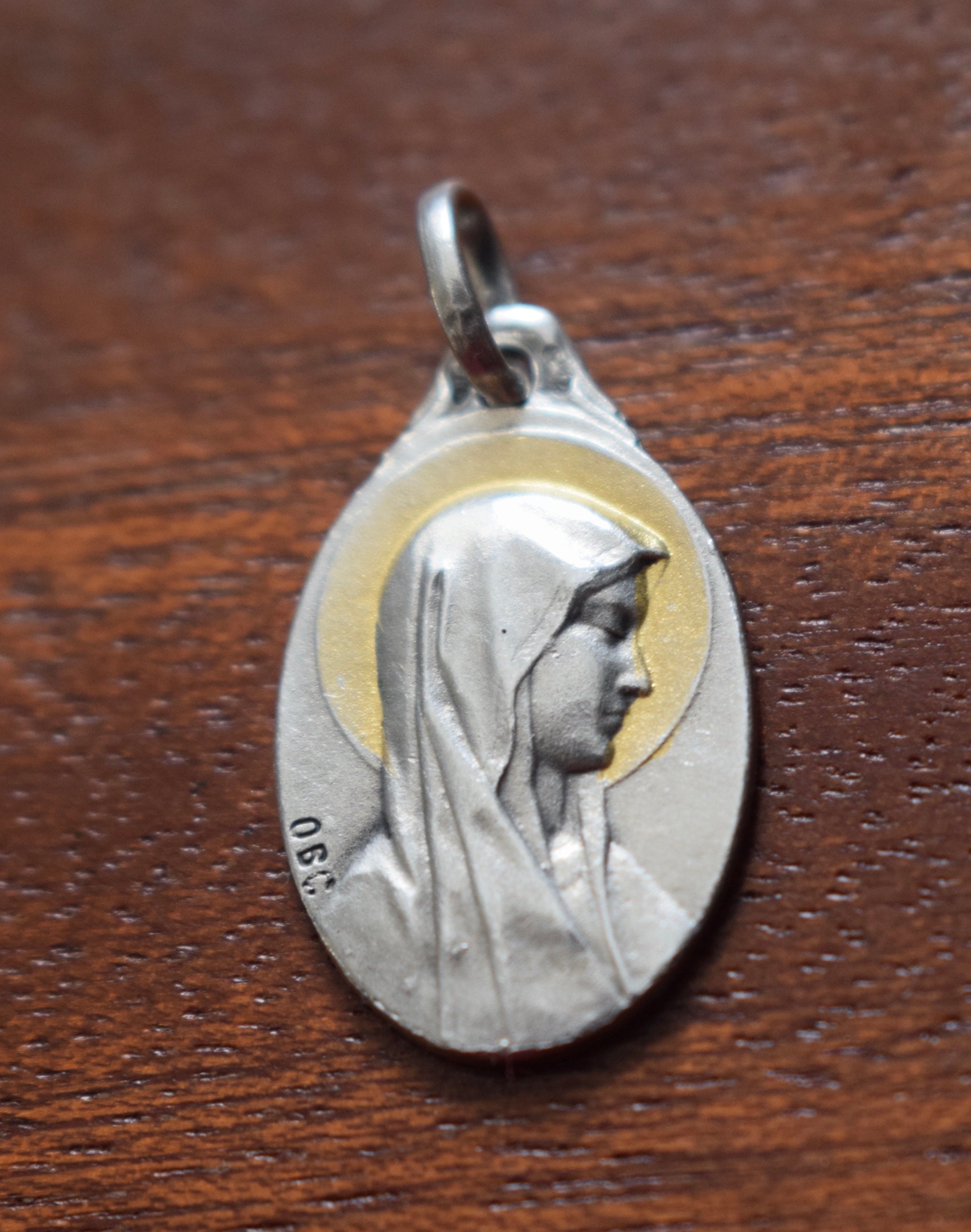Our Lady of Lourdes Sterling Silver and Gold-plated Medal by Tairac - Etsy