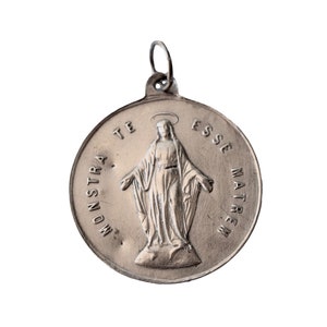 Miraculous Virgin Mary Medal  Sterling Silver  19th.c