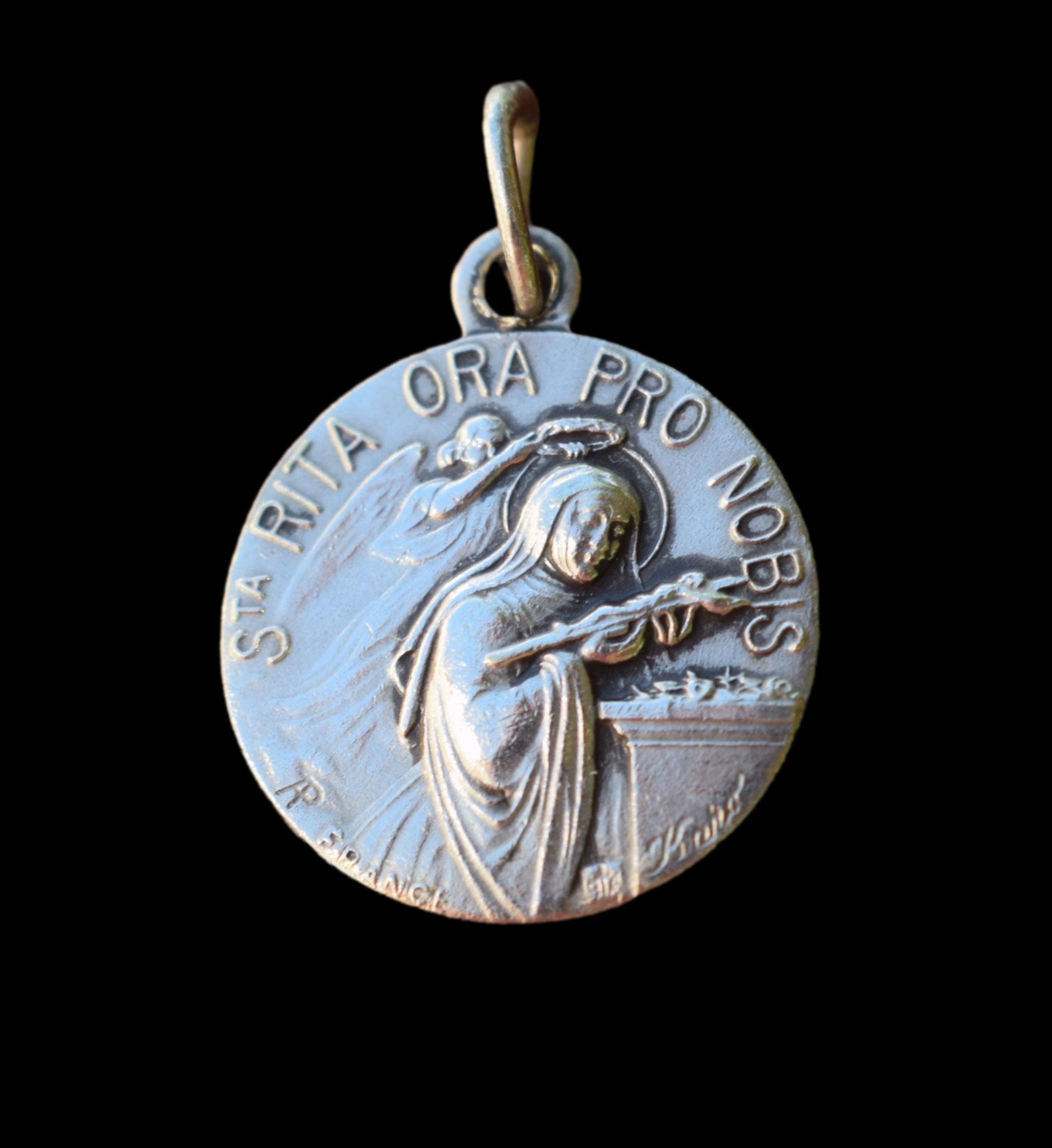 Médaille Sainte Rita Par Karo Patron Des Causes Perdues et Mariages Difficiles
