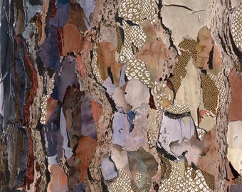 Ready to Hang | Art Print Giclee Print of my Mixed Media Painting on Canvas entitled Bark I