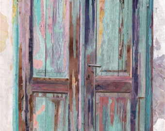 Ready to Hang | Art Print 68 x 122 cm  Giclee Print of my original painting entitled "Door to the Past"