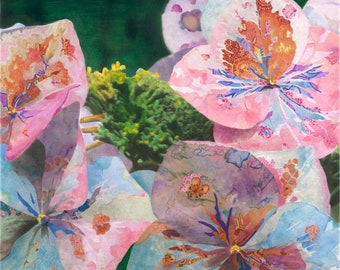 Prêt à accrocher | Art Print Giclee impression d’un tableau sur toile intitulé « Chrysanthèmes ».
