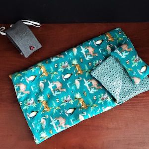 Doll Sleeping Bag Set: Animal Print, Pillow & Carrier for 18&quot; Dolls