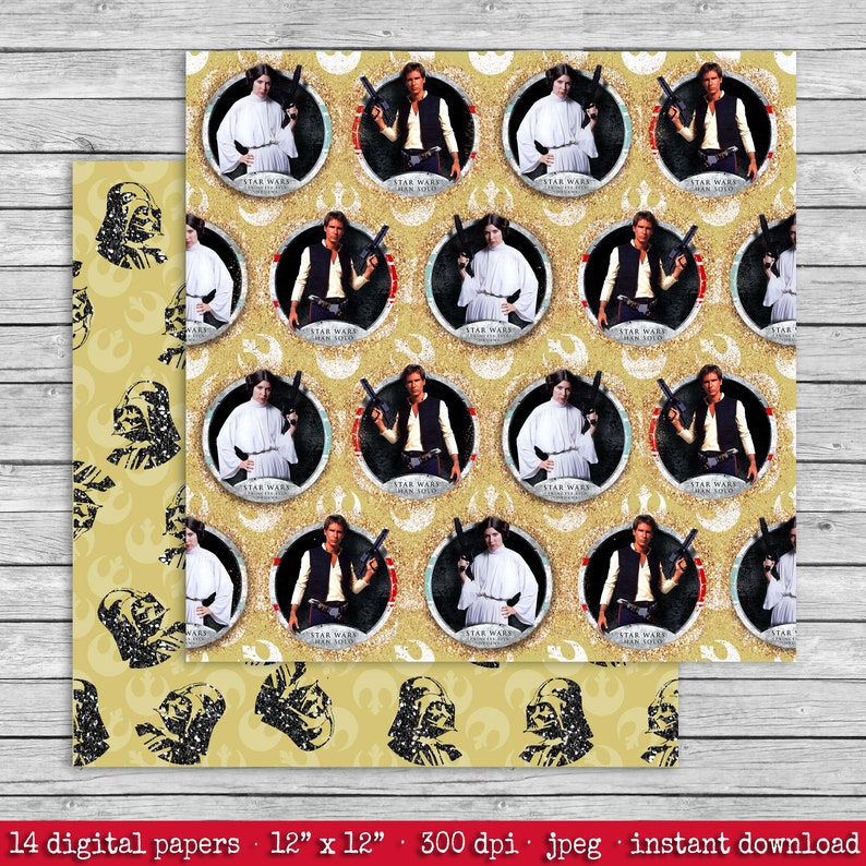 Star Wars Paper Star Wars Digital Paper Patterns Etsy