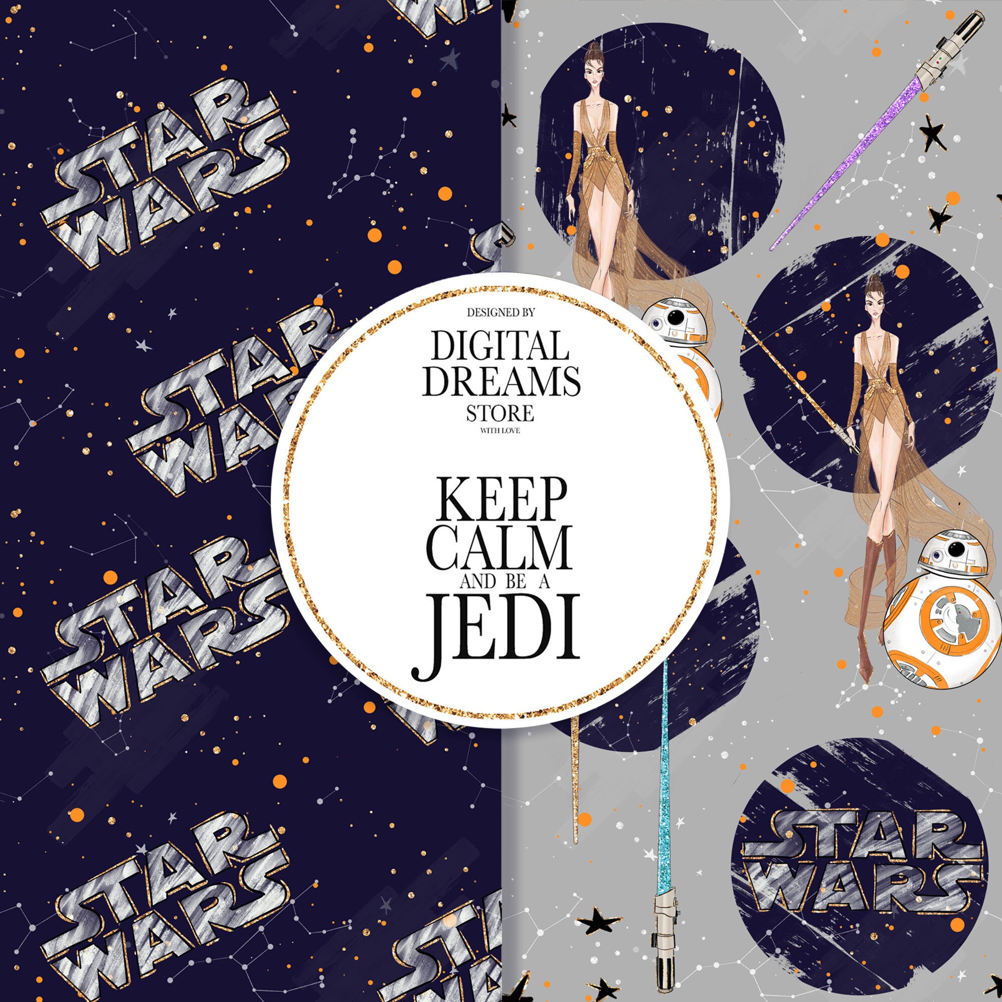 Star Wars Paper: star Wars Digital Paper Patterns, Scrapbooking Paper ...