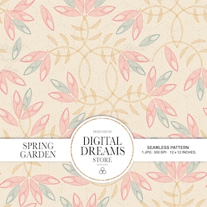 Seamless Floral Paper - Watercolor Scrapbook Papers - Seamless Patterns - Digital Background - Printable Paper Set - Floral pattern
