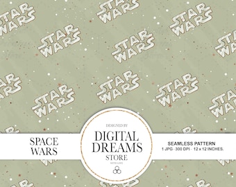 Papel de Star Wars: patrones de papel digital "STAR WARS DREAMS", Storm trooper, Star Wars instantáneo, Patrón sin costuras, Star Wars sin costuras