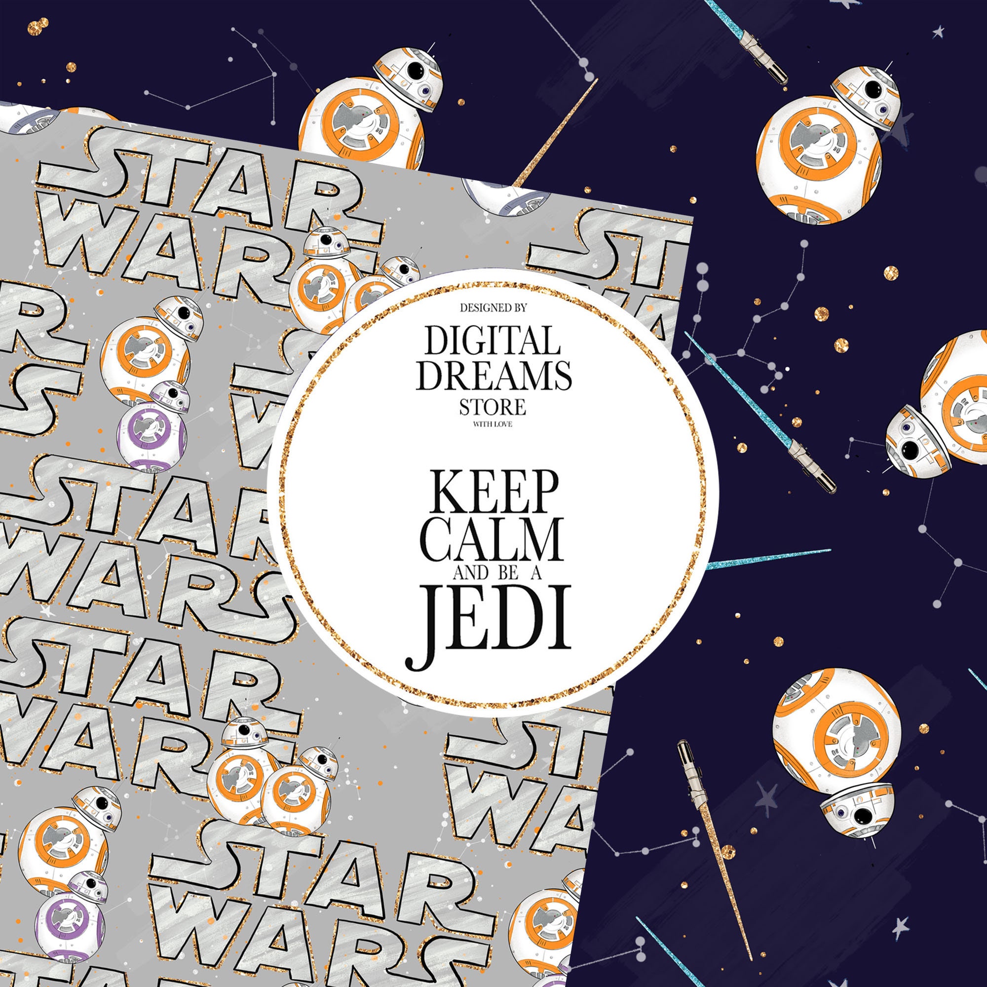 Star Wars Paper: star Wars Digital Paper Patterns, Scrapbooking Paper ...