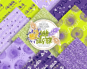 MAGIC EASTER, Papeles básicos, Estilo Boho, Patrón sin costuras, Huevos de Pascua, Patrón de superficie, Conejo, Pascua Bonny, Chica Planificadora, Planificador de Pascua.