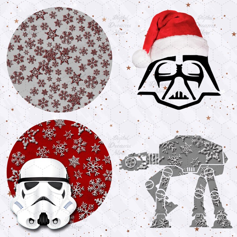 STAR WARS CHRISTMAS Clipart Planner Stickers Star Wars - Etsy