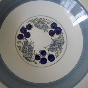 Vintage zeldzame RORSTRAND Zweden GILLE Soup Plate Collectible Blue White Plate Hand Painted Plate Scandinavisch Design Scandi Design afbeelding 6
