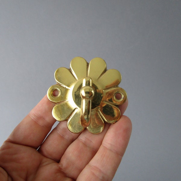 Vintage Brass Wall Hook, Gold Hook Hanger for Bathroom, For Towel, For Kitchen, For Hallway, For Bag, For Keys, For Dog Leash, Wall Mount