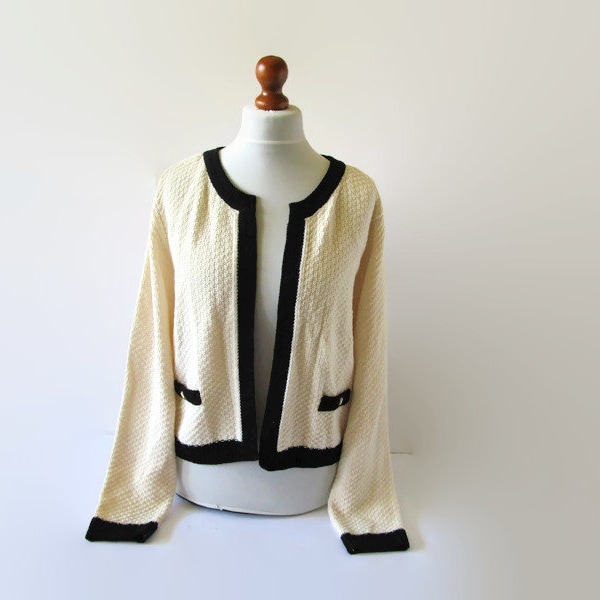 White Cardigan Etsy