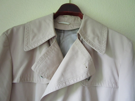 Men's Vintage Trench Coat 70s Long Beige Coat  Me… - image 7