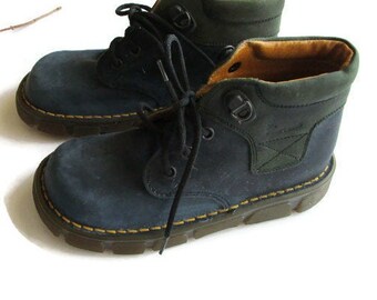 Dr.Martin 00s made in England激美！ブルースウェード Doc Martens Leather Women's size 7 ? England Blue Bouncing