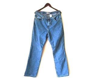 Y2K Vintage Levis 550 Jeans Blue Stone Wash Denim High Waist Relaxed Boot Cut Cotton, Womens 18W M
