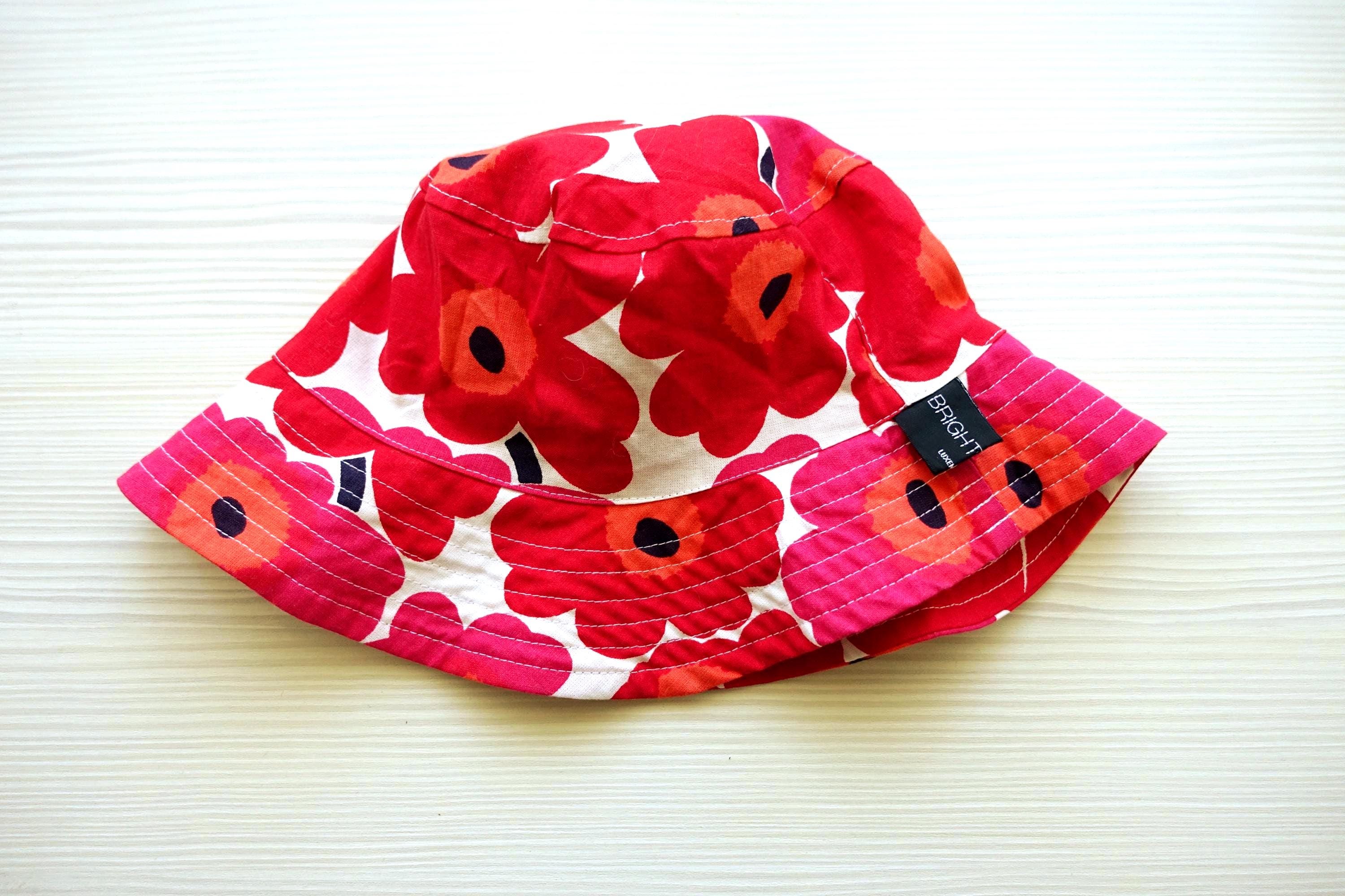 マリメッコ ウニッコ バケットハット カスタムメイド 花柄 サマー