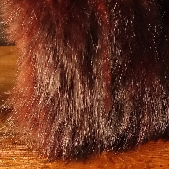 1930s  Antique Real Fur Muff Vintage Brown Retro … - image 6