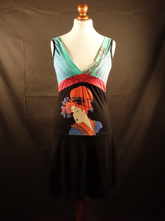 Y2K Vintage Desigual Summer Dress, Sleeveless Dre… - image 1