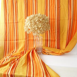 60s Vintage MCM Single Curtain Panel L 230cm x W 130cm /90&#39;&#39; x 51&quot; Orange Retro Living Room Curtain Mid Century Curtains Scandinavian Design