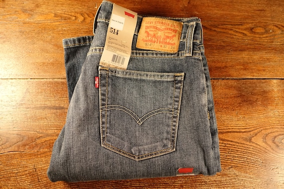 Levis Jeans 514 Blue Jeans Medium Wash 5 Pocket Z… - image 1