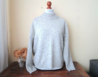 Wool Blend Sweater Grey Wool Sweater 