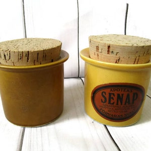 Scandinavian Vintage STIG LINDBERG Stoneware Jar Pot Jar Pottery By GUSTAVSBERG Sweden Scandinavian Design Yellow Gustavsberg Apoteken