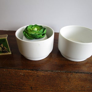 ONE Mid Century Modern Small White Planter Pot vintage Sagaform Stoneware Plant Holder Bowl Céramique Suède Décor Scandinave Design image 7