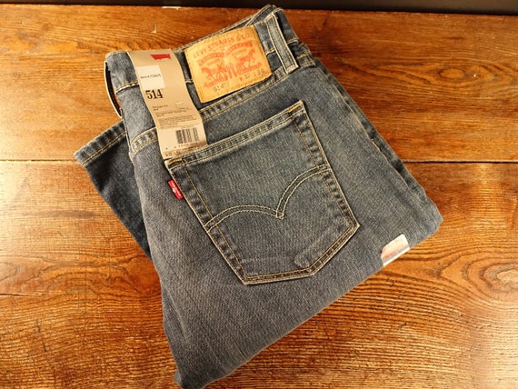 Levis Jeans 514 Blue Jeans Medium Wash 5 Pocket Z… - image 5